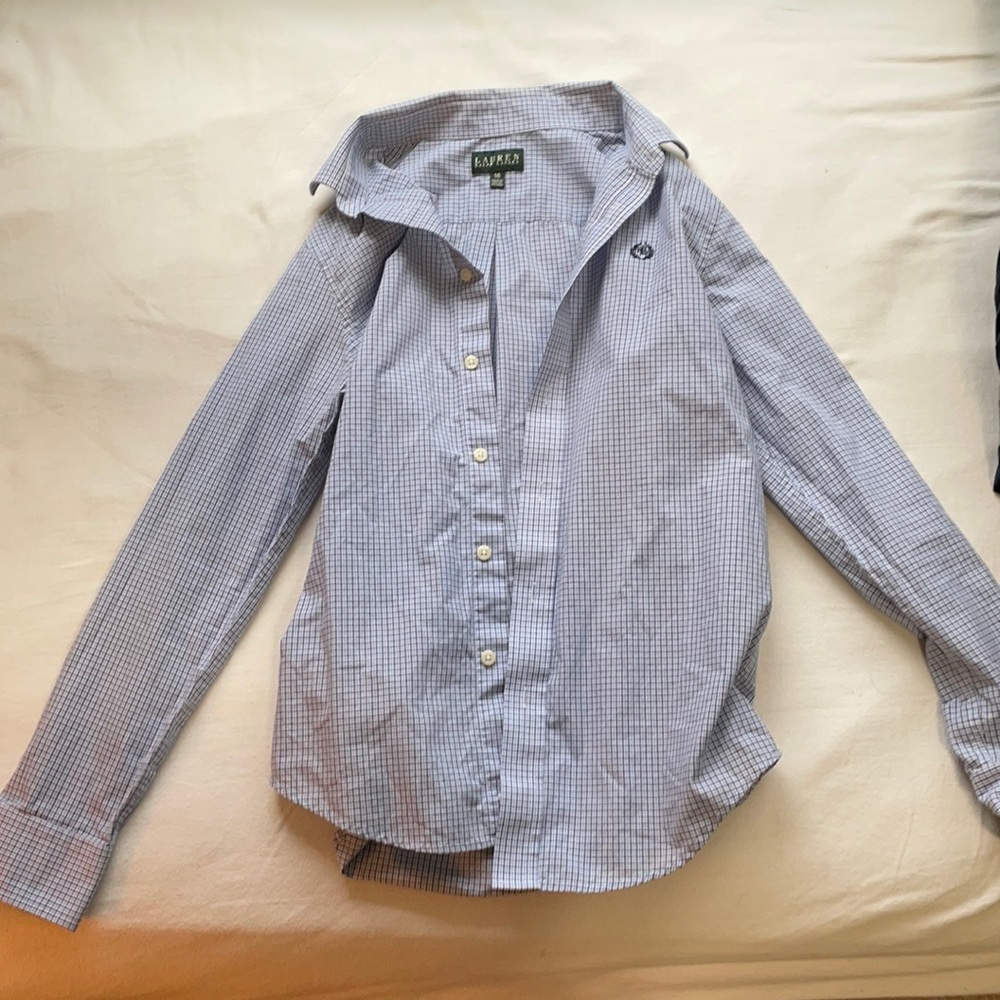 Ralph Lauren checkered button down shirt